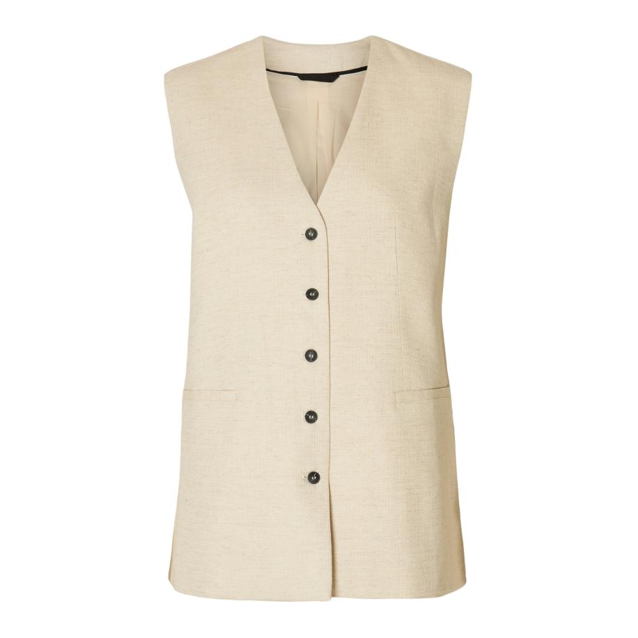 Selected SELECTED Gilet SLFMara crème -