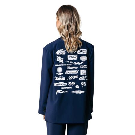 Colourful Rebel Jesra Racer Logo Single Blazer