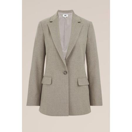 WE Fashion Dames Regular fit blazer - Regular fit - Greige - Maat: 32