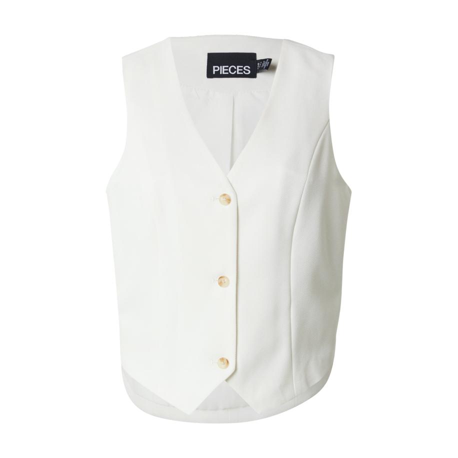 Pieces PIECES Gilet PCLAZZY wit -