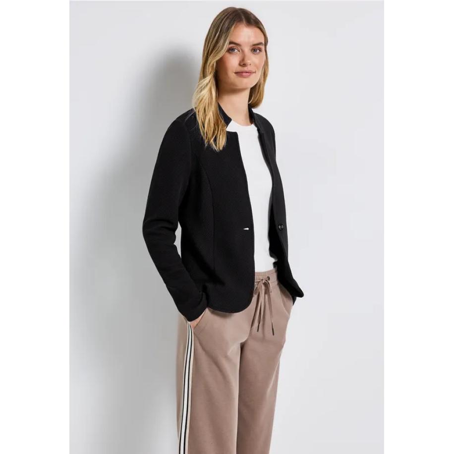 Street One Jacquard blazer Zwart