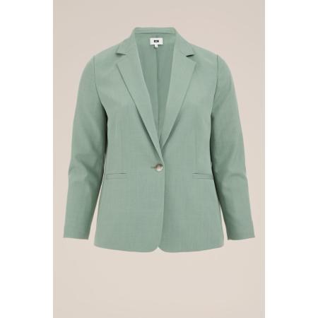 WE Fashion Dames blazer - Curve - Slim Fit - Pastelgroen - Plus Size Maat: 44