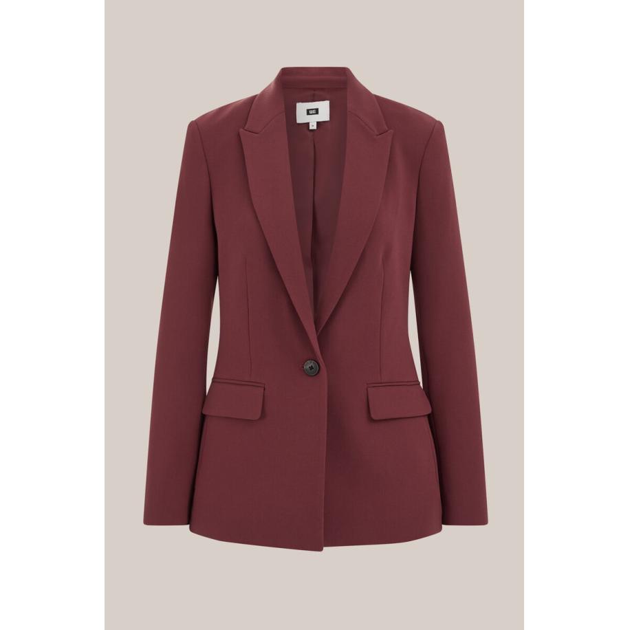 WE Fashion Dames getailleerde blazer - Slim Fit - Lichtrood - Maat: 36 Rood