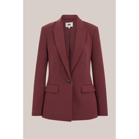 WE Fashion Dames getailleerde blazer - Slim Fit - Lichtrood - Maat: 36