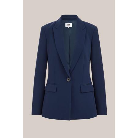 WE Fashion Dames getailleerde blazer - Slim Fit - Donkerblauw - Maat: 32