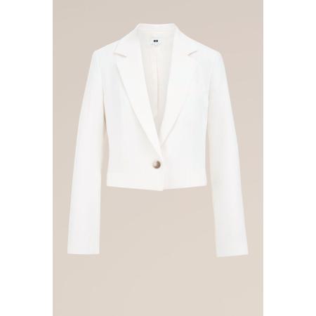 WE Fashion Dames cropped blazer - Regular fit - Wit - Maat: 44