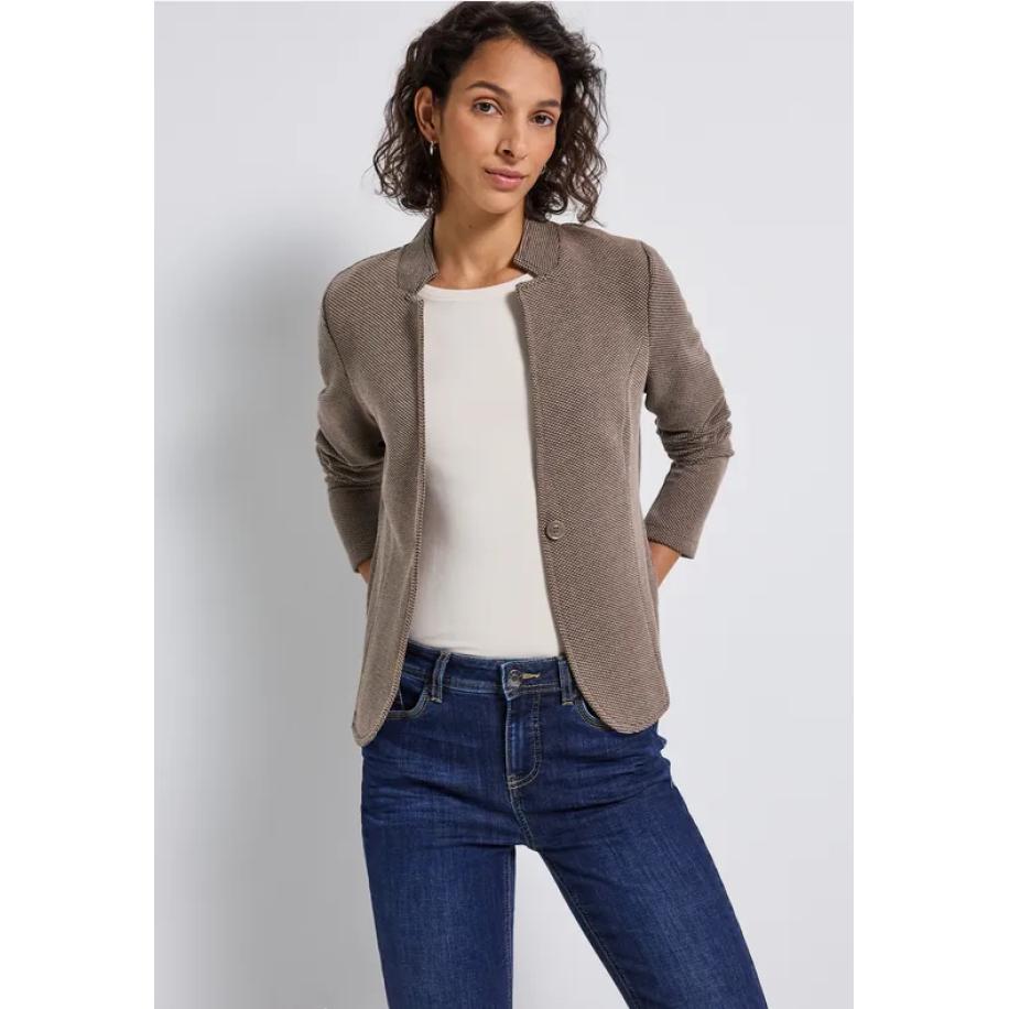 Street One Jacquard blazer Bruin