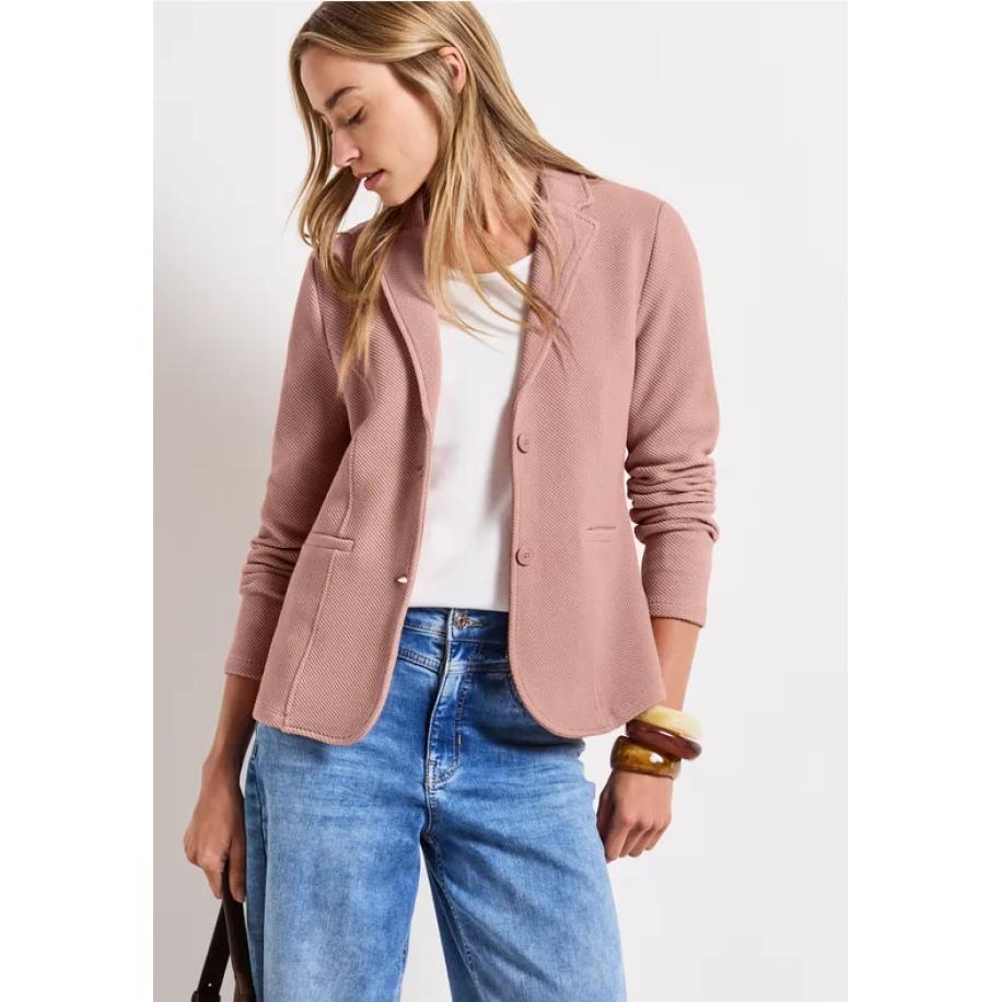 Street One Basis blazer met structuur Roze