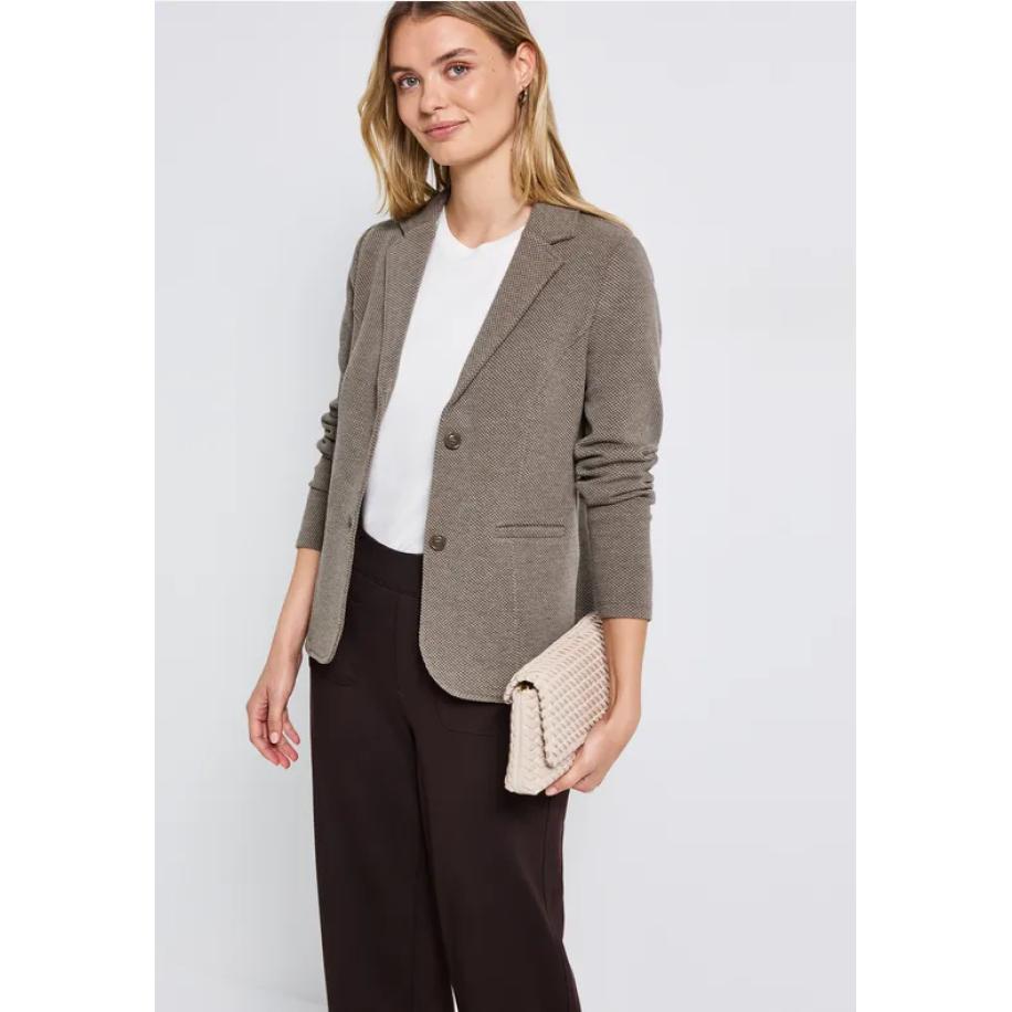 Street One Basis blazer met structuur Bruin