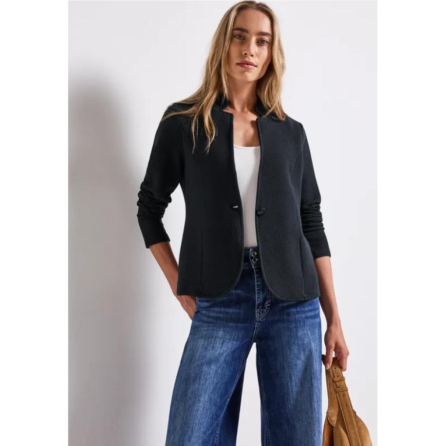 Street One Jacquard blazer Blauw