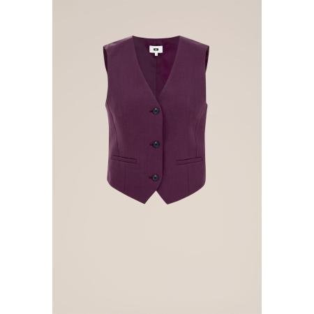 WE Fashion Dames Slim fit gilet - Slim Fit - Aubergine - Maat: 36