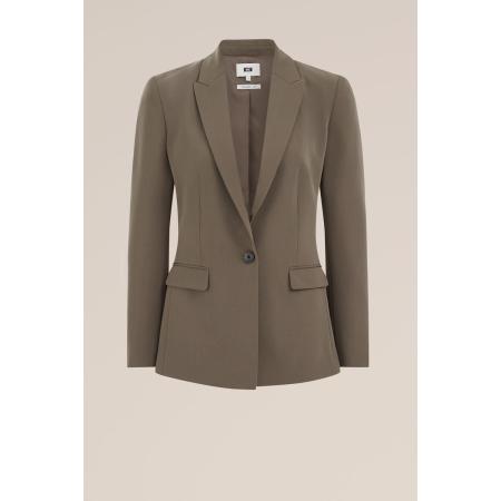WE Fashion Dames Slim fit blazer - Slim Fit - Bruin - Maat: 32
