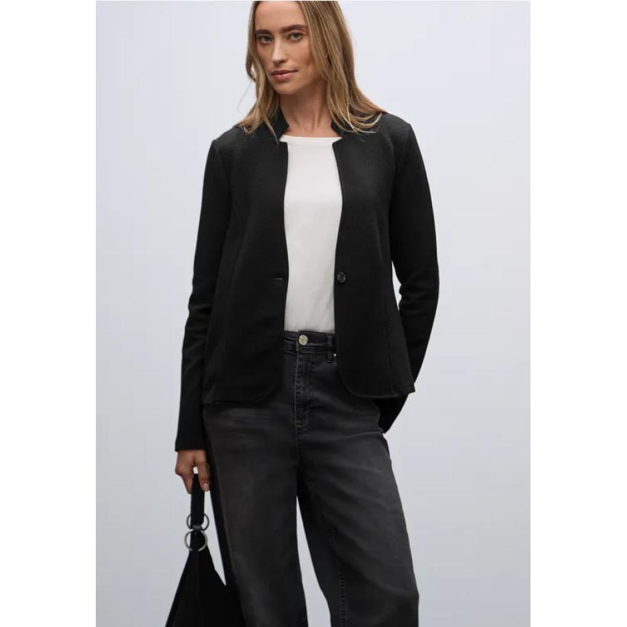 Street One Jacquard blazer Zwart