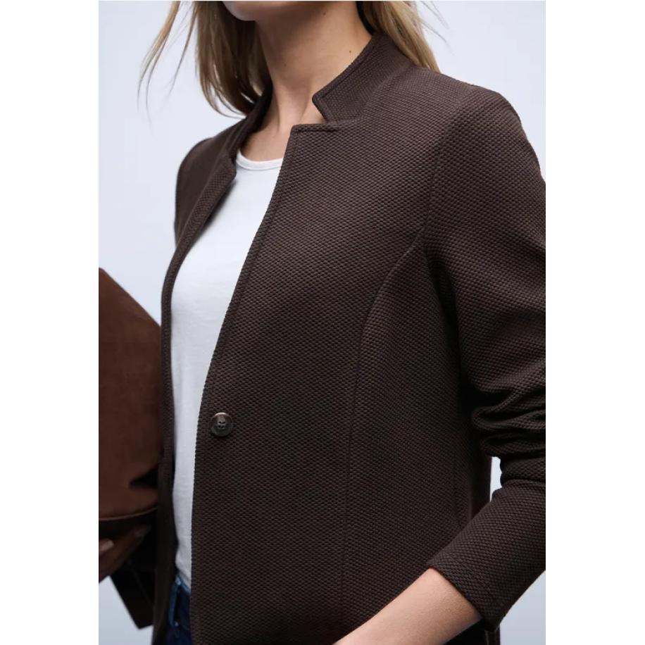 Street One Jacquard blazer Bruin