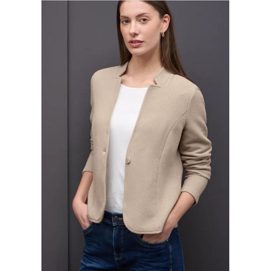 Street One Jacquard blazer Bruin