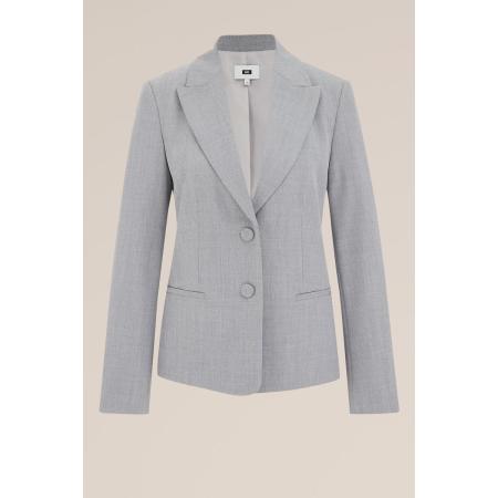 WE Fashion Dames Slim fit blazer - Slim Fit - Lichtgrijs - Maat: 32