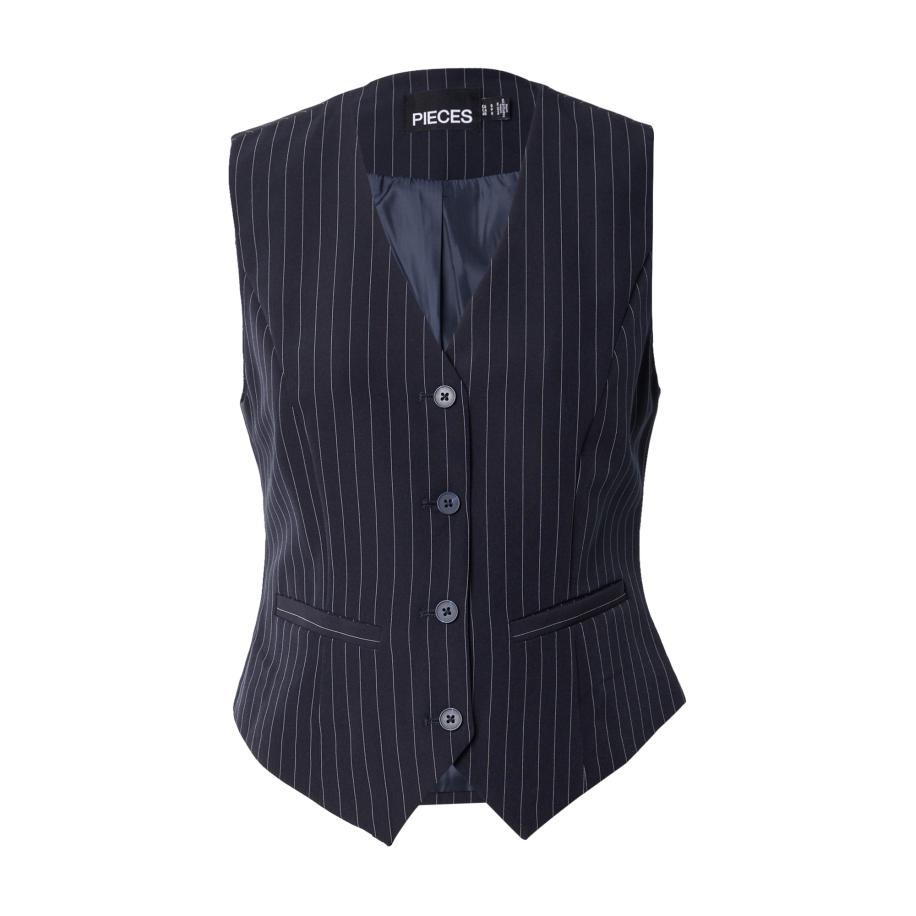 Pieces PIECES Gilet PCBOZZY nachtblauw / wit -