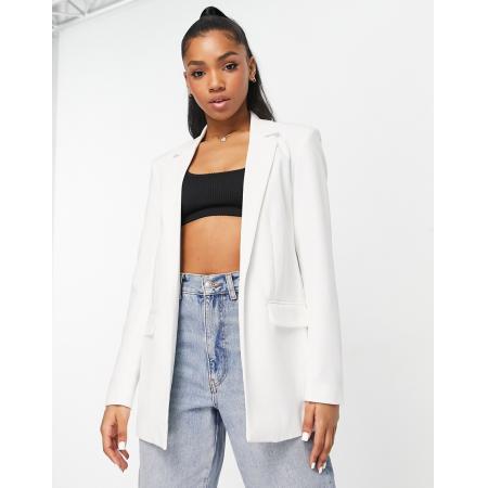 Pieces Elegante oversized blazer in wit