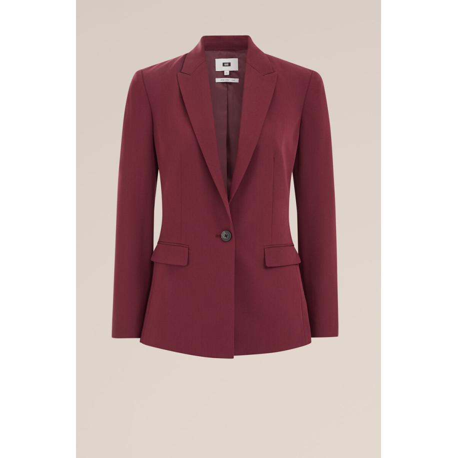 WE Fashion Dames Slim fit blazer - Slim Fit - Rood - Maat: 32 Rood