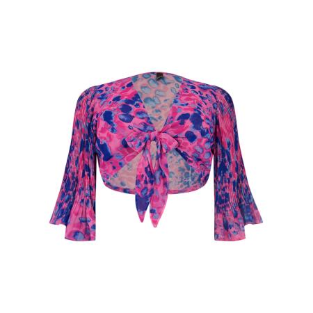 Yoek YOEK Bolero blauw gemêleerd / pink