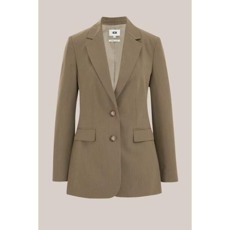 WE Fashion Dames regular fit blazer met ruit - Regular fit - Lichtbruin - Maat: 32