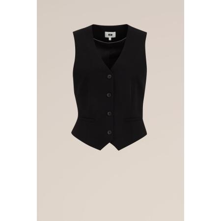 WE Fashion Dames getailleerd gilet - Zwart - Maat: 32