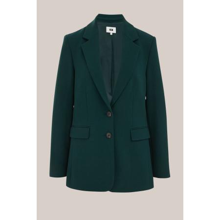 WE Fashion Dames premium regular fit blazer - Regular fit - Donkergroen - Maat: 34