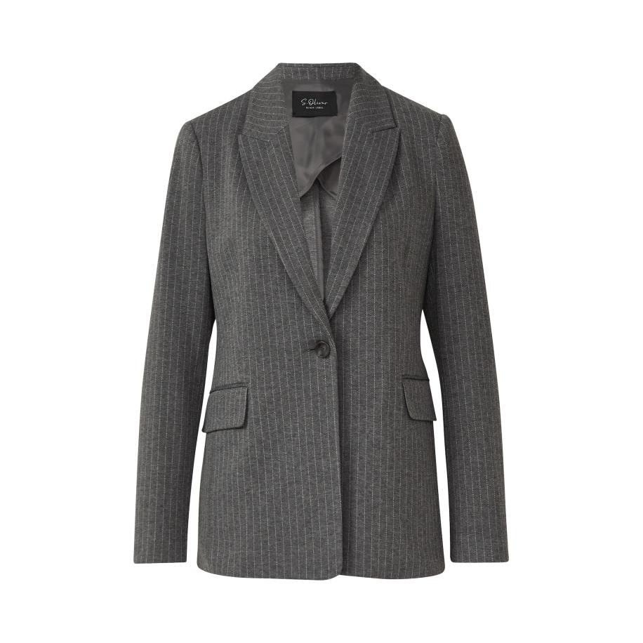 s.Oliver BLACK LABEL s.Oliver BLACK LABEL Blazers grijs gemêleerd / wit -
