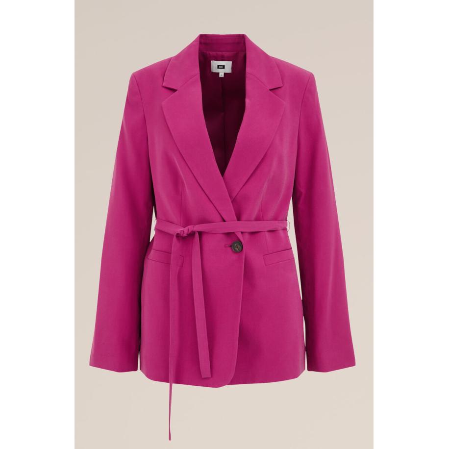 WE Fashion Dames regular fit blazer - Regular fit - Paars - Viscose - Maat: 34 Paars