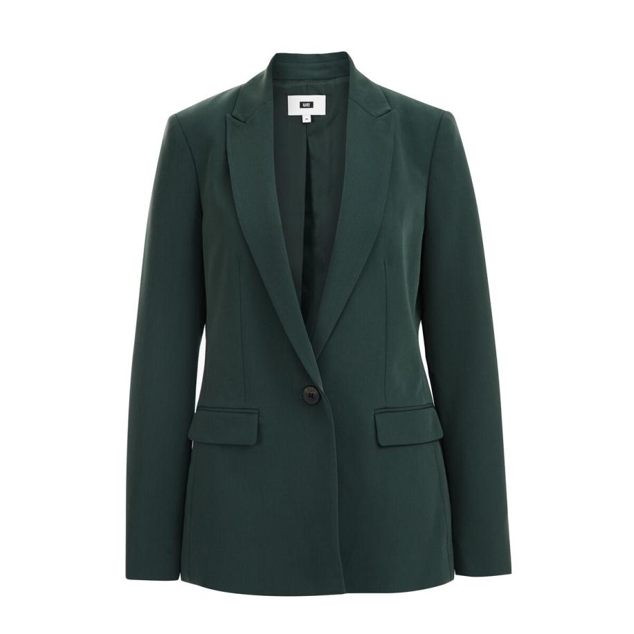 WE Fashion Dames Slim fit blazer - Slim Fit - Mosgroen - Maat: 32 Groen