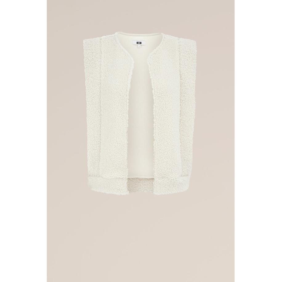 WE Fashion Dames Regular fit teddy gilet - Regular fit - Beige - Maat: M Bruin