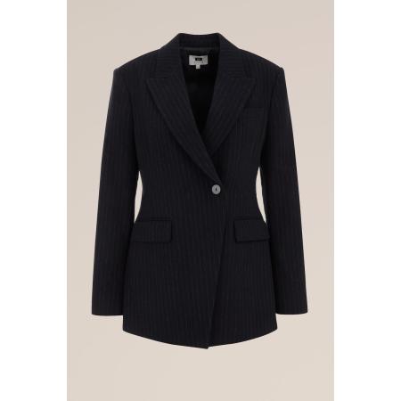 WE Studio dames Regular fit blazer van wolmix - Regular fit - Donkerblauw - Wol - Maat: 44