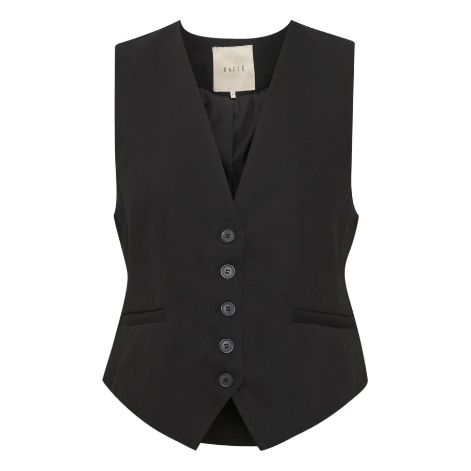 Kaffe Kaffe Gilet sakura zwart -