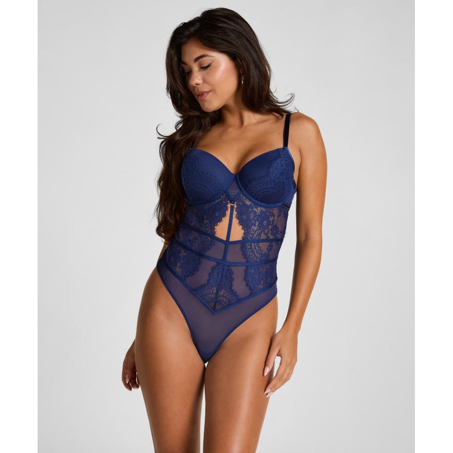 Hunkemöller Body Bronte Blauw Blauw