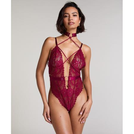 Hunkemöller Private body open kruis Brandy Rood