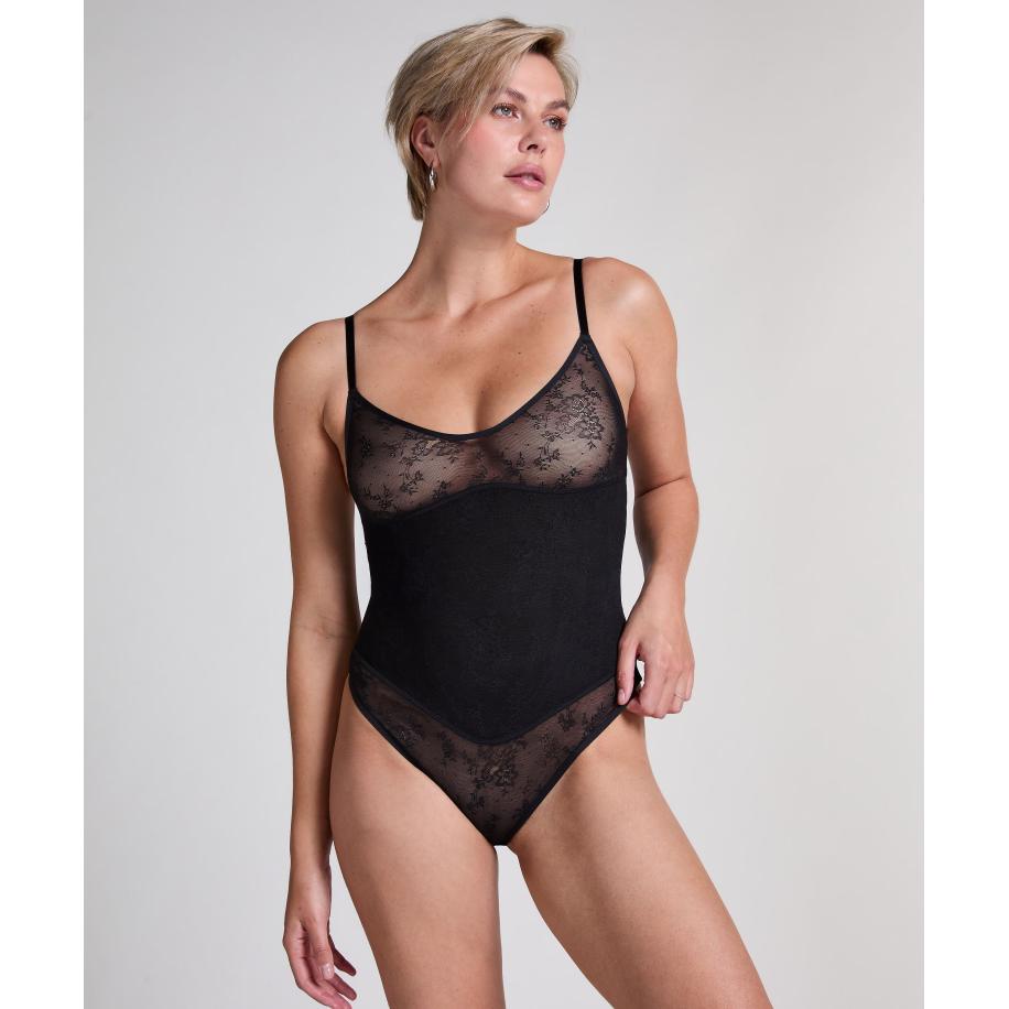 Hunkemöller Body Lace Zwart Zwart