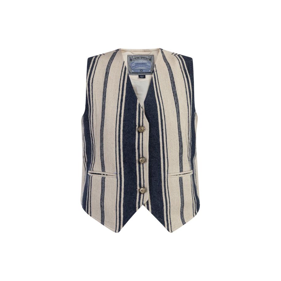 DreiMaster DreiMaster Vintage Bodywarmer beige / donkerblauw -