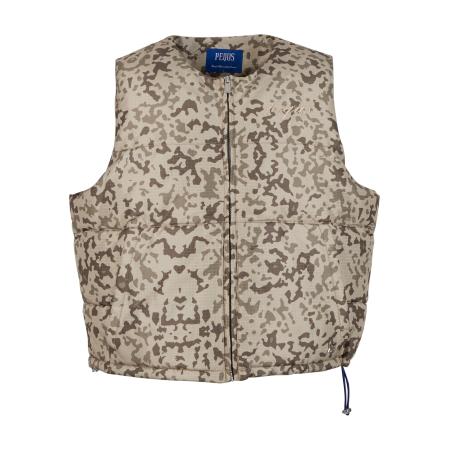 Pequs Pequs Bodywarmer Aether beige / basaltgrijs / groen