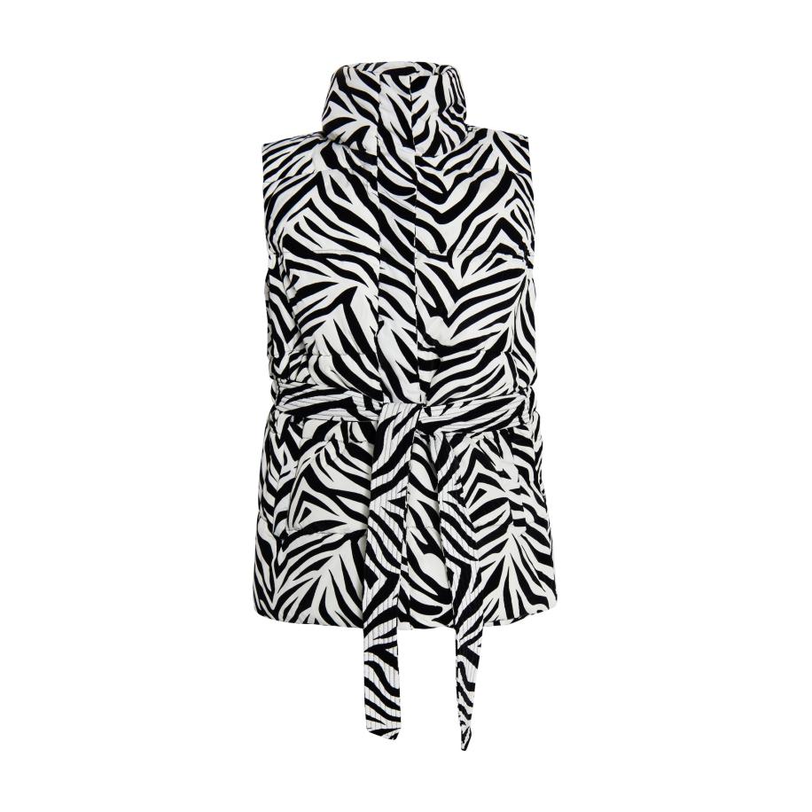 Faina faina Bodywarmer zwart / wit -