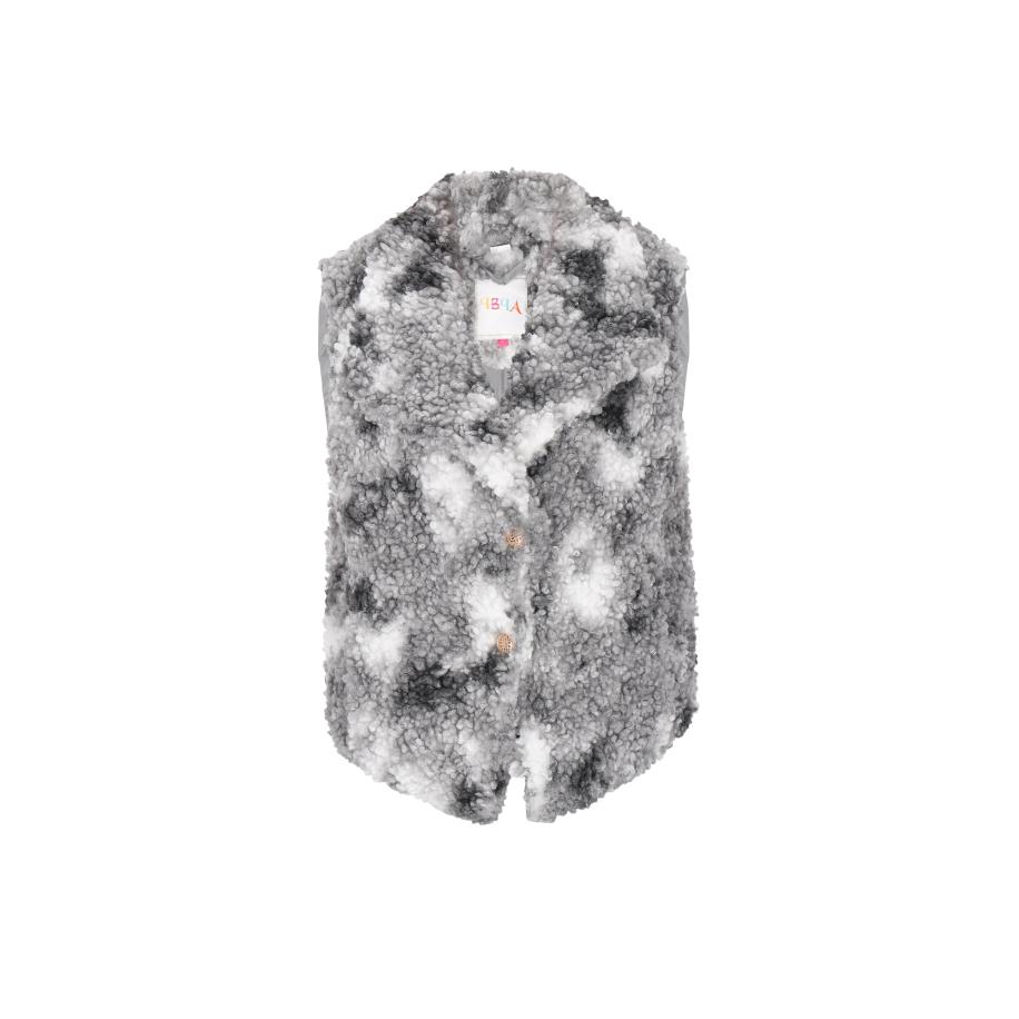 IZIA IZIA Bodywarmer Fashion Look grijs / donkergrijs / wit -