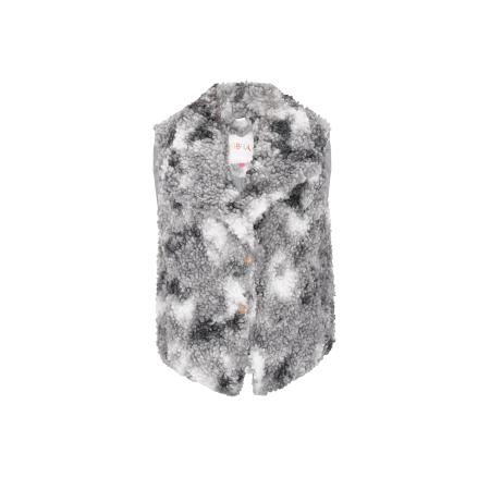 IZIA IZIA Bodywarmer Fashion Look grijs / donkergrijs / wit