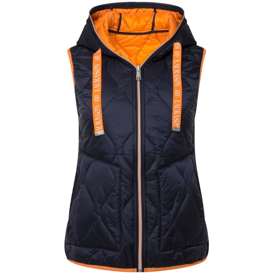 LAURASØN LAURASØN Bodywarmer neonoranje / zwart -
