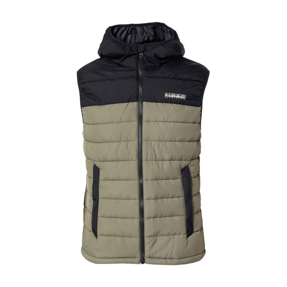 Napapijri NAPAPIJRI Bodywarmer A-GESAR olijfgroen / zwart / wit -