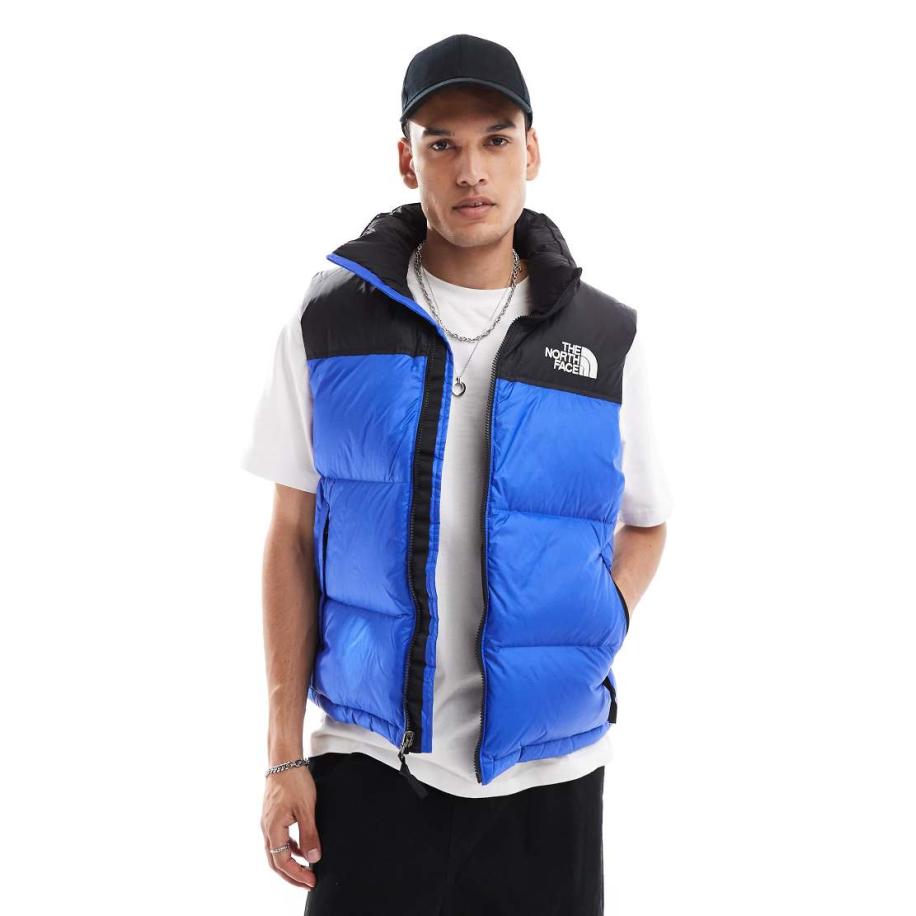 The North Face - Retro Nuptse - Gewatteerde bodywarmer in blauw Blauw