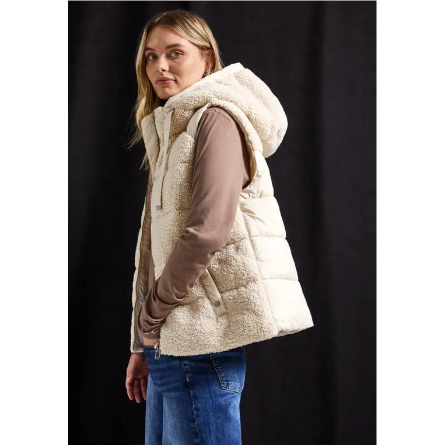 Street One Struktumix teddy vest Bruin