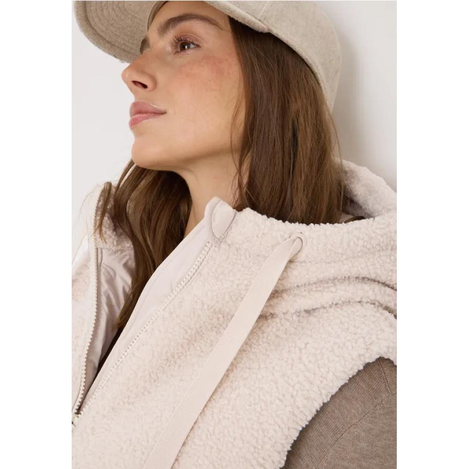 CECIL Vest met structuurmix Wit