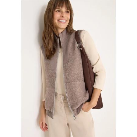 CECIL Zacht bouclé gebreid vest