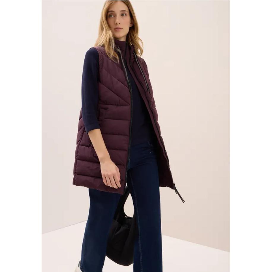 CECIL Lang gewatteerd vest Rood