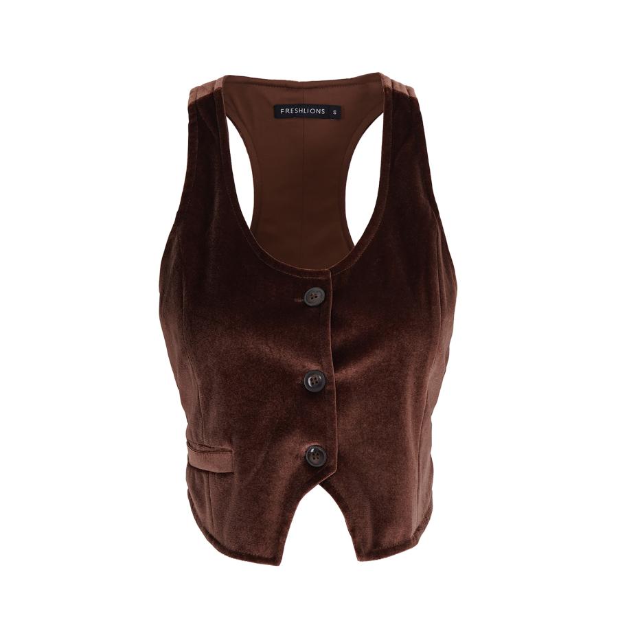 FRESHLIONS FRESHLIONS Bodywarmer Velvet bruin -