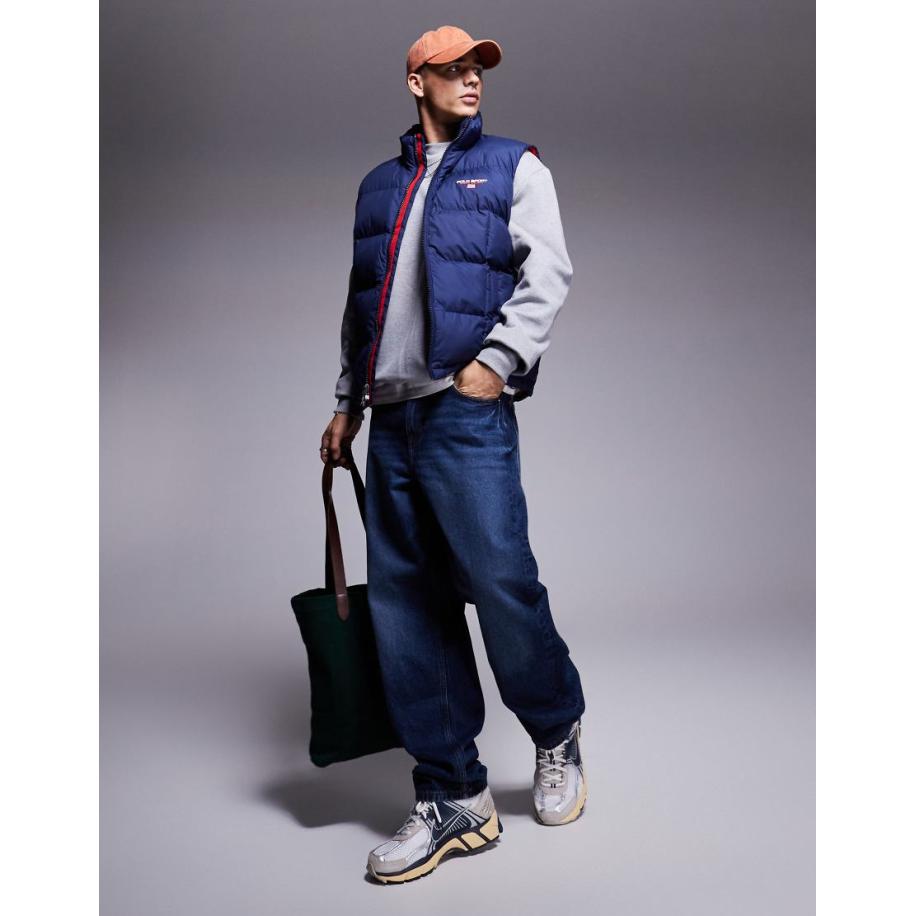 Polo Ralph Lauren - Sport Capsule - Gewatteerde bodywarmer met logo in marineblauw Blauw